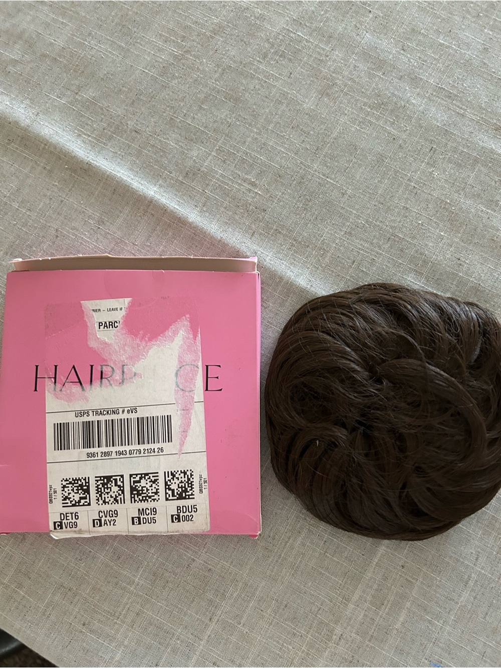 Hairpiece Brown Synthetic Bun - Unbranded